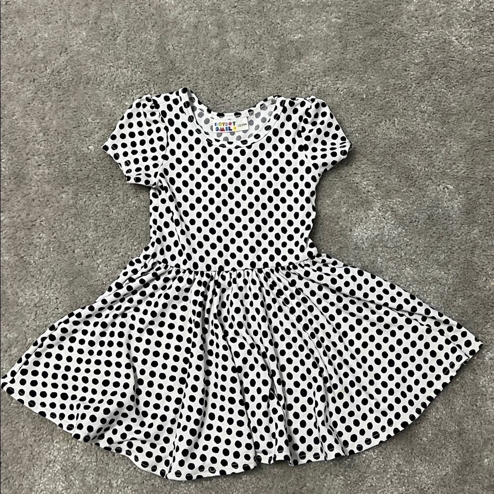 Dot Dot Smile Black and White Polka Dot Dress